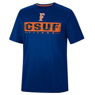 Fitted CSUF Camouflage Dri-Fit Short Sleeve - Navy